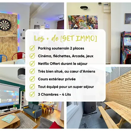 Maison 3ch - Cinema - Game - Parking - Gare Vakantiehuis